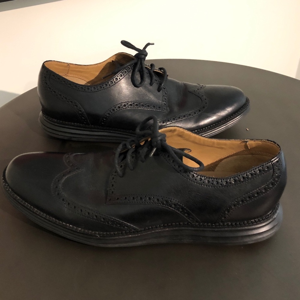Cole Haan Original Grand Black Wingtip Oxfords 12M